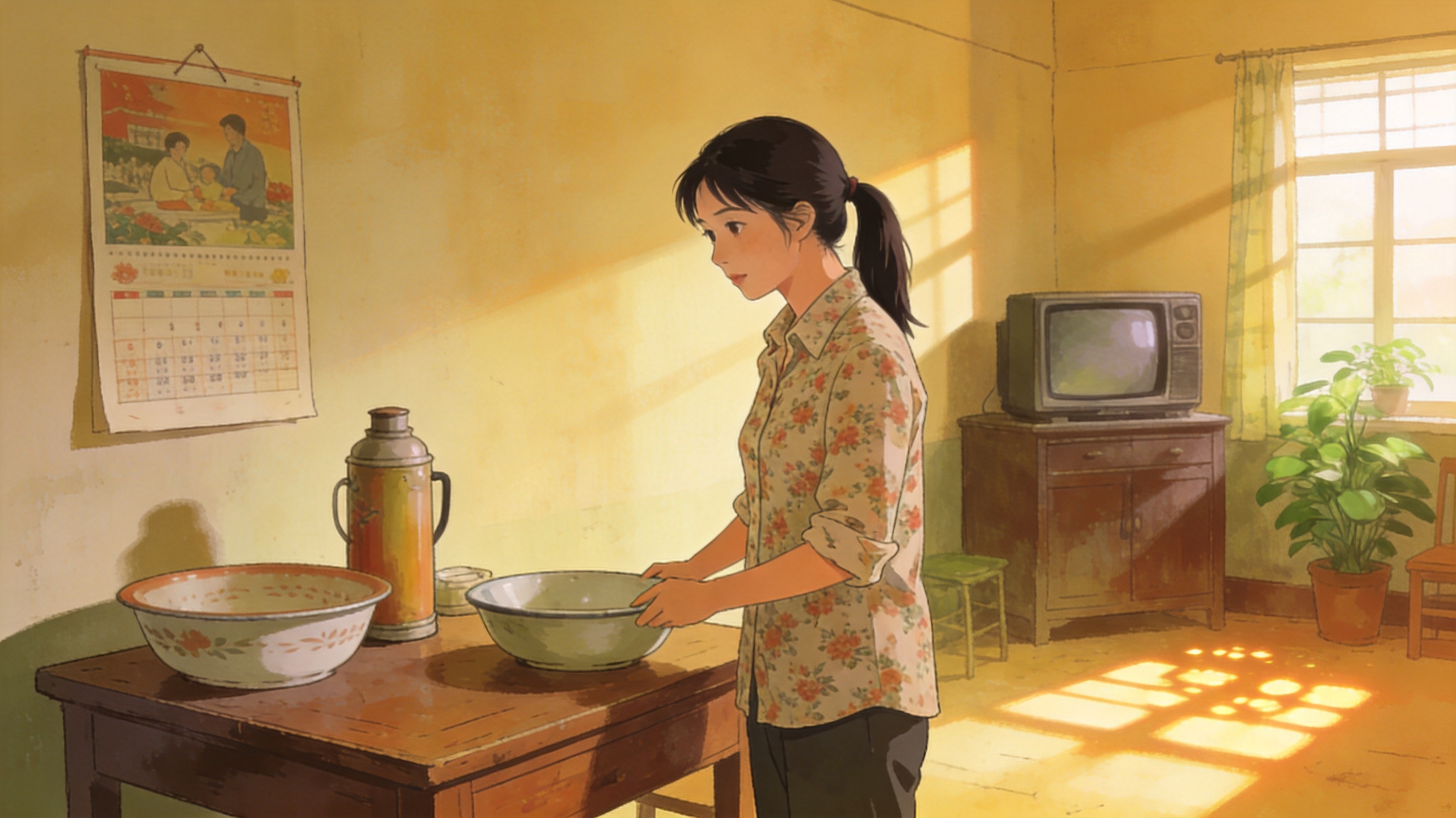 年代家庭短剧《九零年代小媳妇》主视觉海报